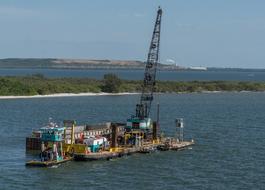 photo of industrial marine crane