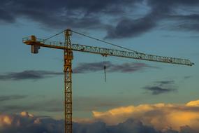 Crane and Sky Sunset