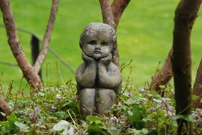 Statue Brass grass
