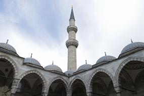 Cami Minaret and white sky