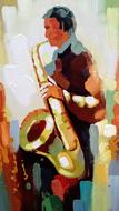 Saxophone Painting Art drawing