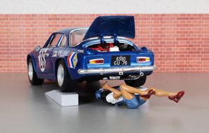 Model Car Renault and doll