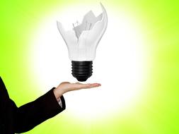 lamp hand bulb drawing
