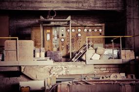 interior of an abandoned factory