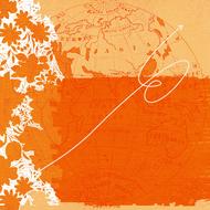 background orange yellow worked drawing