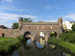 Old town of Zutpen among the plants in Netherlands