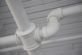 photo of white engineering pipes