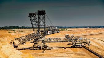 panoramic view of the work at the Garzweiler mine