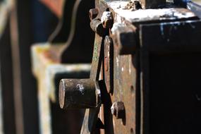 rusty metal box close-up