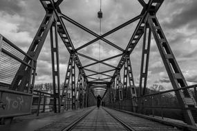 Steel Bridge Industry Black And white