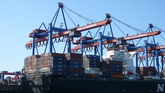 cranes in Hamburg port