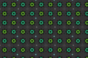 clipart of the green and blue flowers pattern