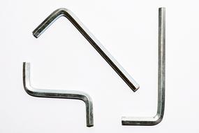 three steel Allen Keys