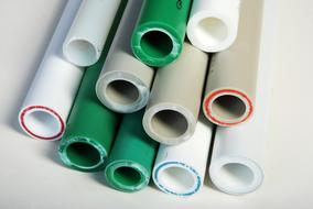 Pipe Plastic white green