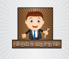 home repair man poster drawing