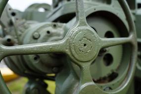 macro photo of industrial gear machine