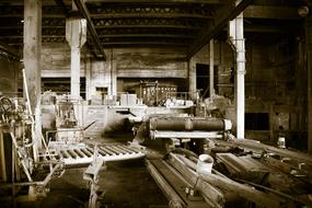 Retro photo of Abandoned Old Factory