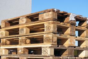 photo of a stack of euro pallets