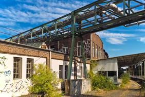 Factory Old and blue sky