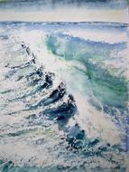 painting sea wave drawing