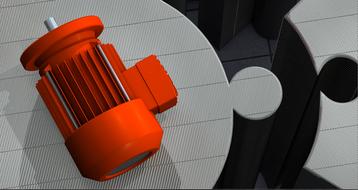 motor section detail red drawing