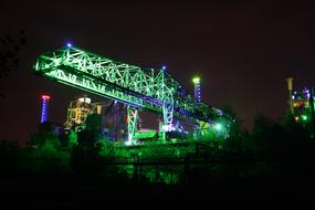 Landscape of Park Duisburg In The night