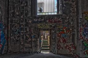 graffiti in forgotten factory