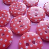 Buttons Craft Handmade red