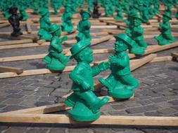 art installation green men