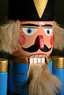 Nutcracker Wood Figure face