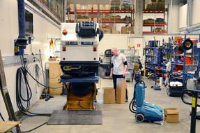 interior of a professional repair shop