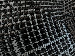 grid mesh fractal design drawing