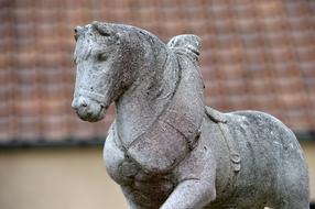 Horse stone statue