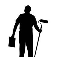 man working painting