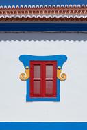 Window Facade red blue