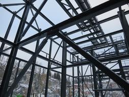 Steel Construction at winter