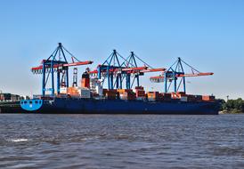 Container Ship water