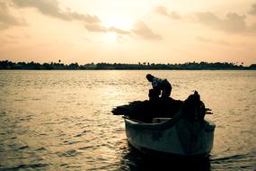 Sunset Fishing man