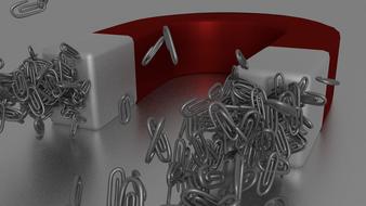 image of magnet and paper clips