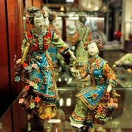 ceramic statues of courtesans in China