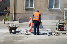 workers Employees on street