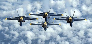 Blue Angels Navy white sky