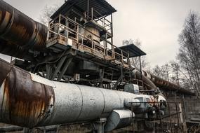 rusty factory tubes