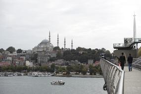 Cami Bridge Istanbul river