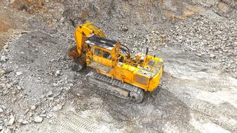 Excavator rolls off the ground