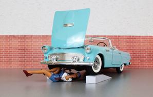 Model Car Ford and girl