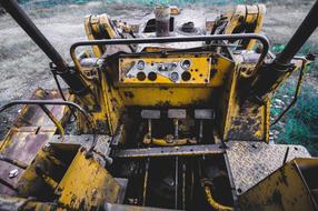 cabin of an old dozer