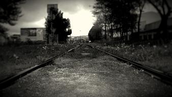 Railway Railroad black and white