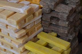 stacks of handmade soap
