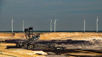 Garzweiler Brown Coal near the wind park